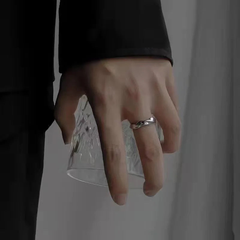 DANA Wave Ring Silver Alloy Open Ring