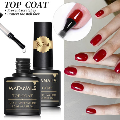 1/2pcs Nail Base Coat&Top Coat Gel Polish Sets 8.5ml Nail Varnish Rubber