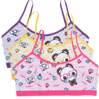 Teenage Girls Vest Bras Cartoon Panda Underwear