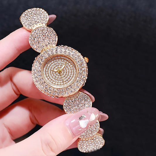 Luxury Rhinestone Quartz Bracelet Watch