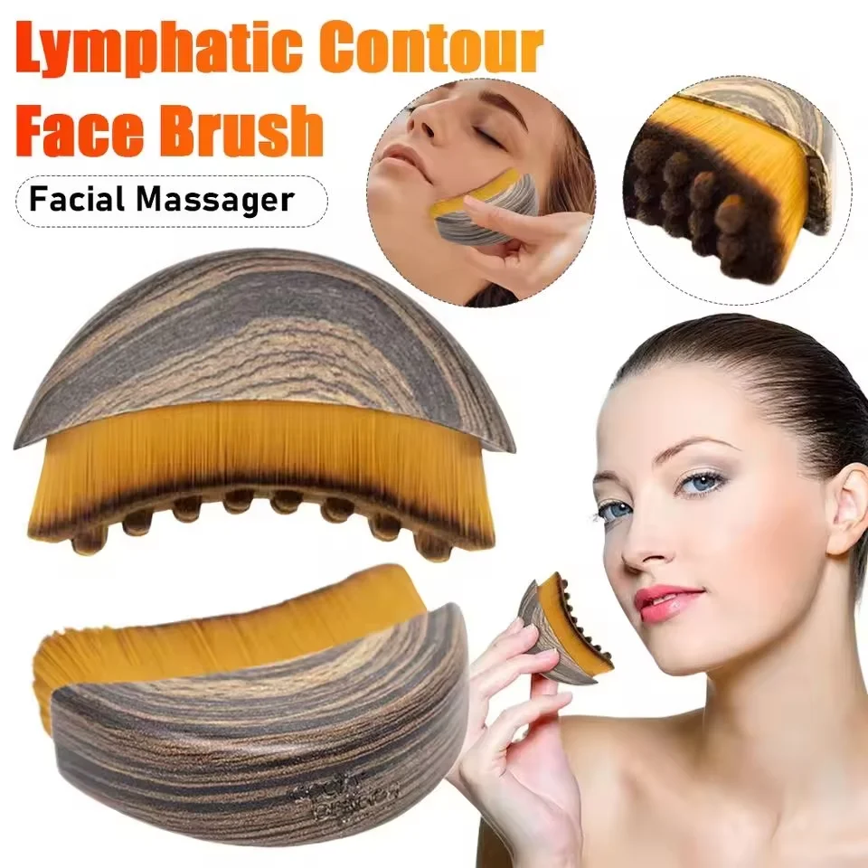 2Piece Lymphatic Face Sculpting Bandage&Massage Brush