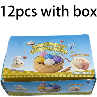 1-12pcs Glitter Dumpling Glitter Dumpling Squishy Squeeze Toy
