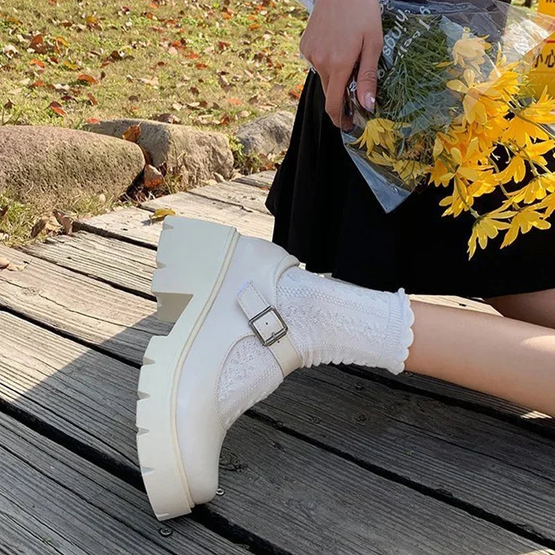 Japanese Style Mary Jane High Heel Shoes