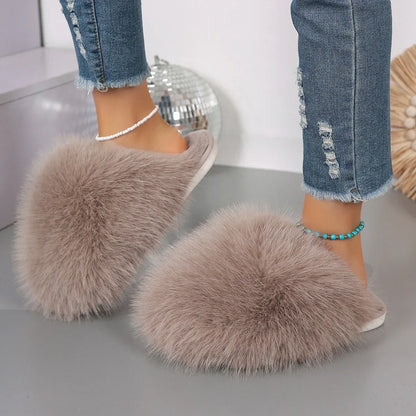 Fur Fluffy Cute Luxury Anti Slip Slippers