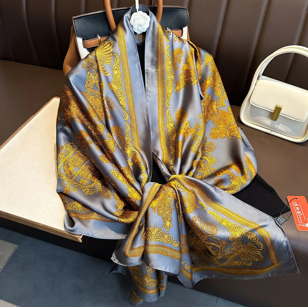 Luxury Silk 180X90CM Long Scarf Popular Silk Headscarf  Shawl