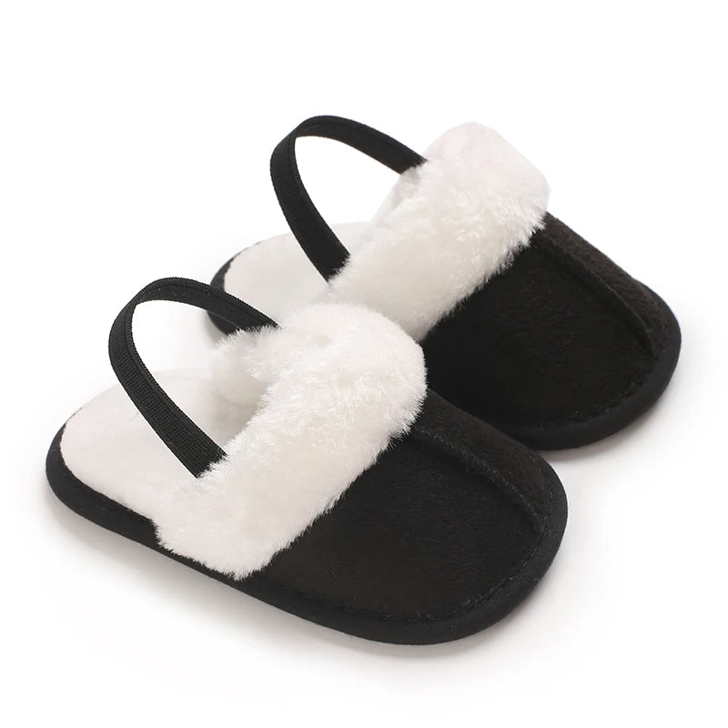 Baby Fluffy Toddler First Step Walker Slippers
