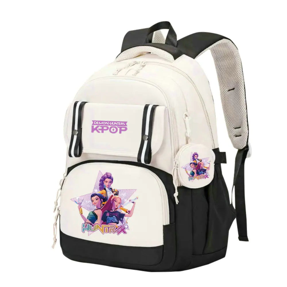 KPop Demon Hunters School Bag Backpack Zipper Bookbag