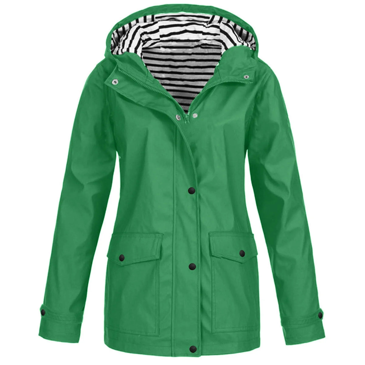 Rain Heat Retaining Outdoor Plus Size Waterproof Hooded Raincoat Coat