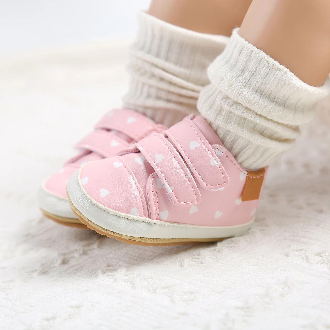 Leather Rubber Anti-slip Toddler First Walkers Shoes