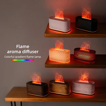 Flame Essential Oil Colorful Flame Diffuser Humidifier