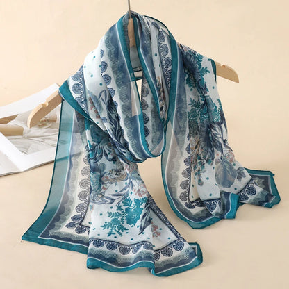 Chiffon Long Silk Scarf Turban