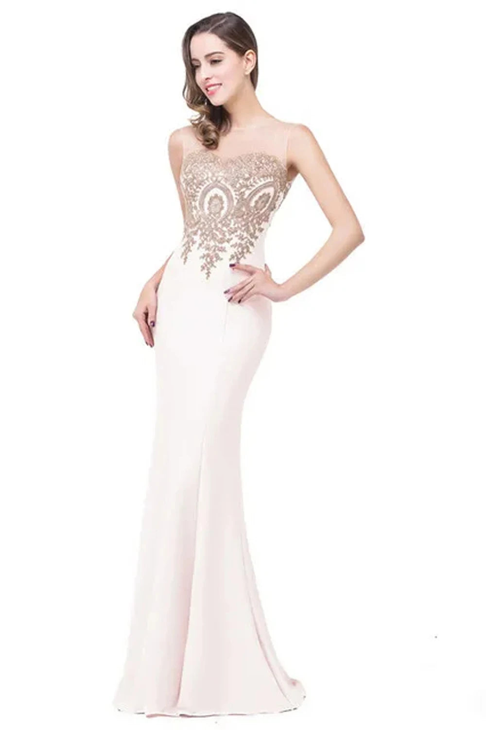Elegant Mermaid Sweetheart Illusion Dress