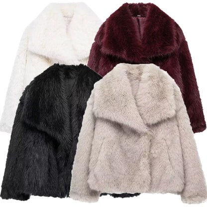 Faux Fur Coat Fluffy Jacket