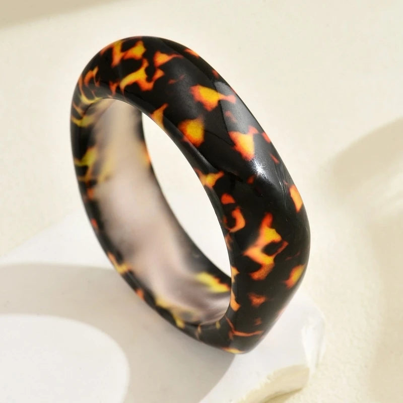 Vintage Exaggerate Leopard Acrylic Bracelets