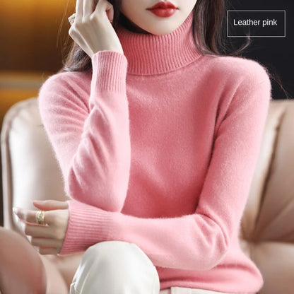 Cashmere Turtleneck Pullover Sweater