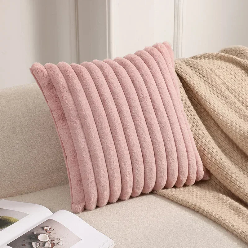 Faux Rabbit Fur Cushion Cover Plush Pillow Cover