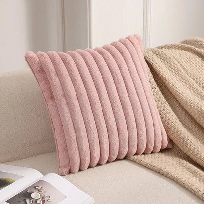 Faux Rabbit Fur Cushion Cover Plush Pillow Cover