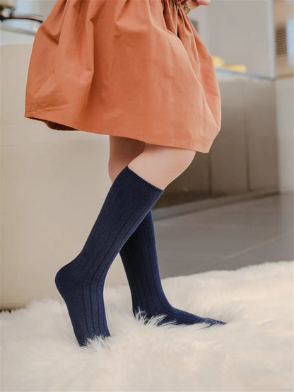 3Pairs/Lot Baby Knee High Soft Cotton Long Sock