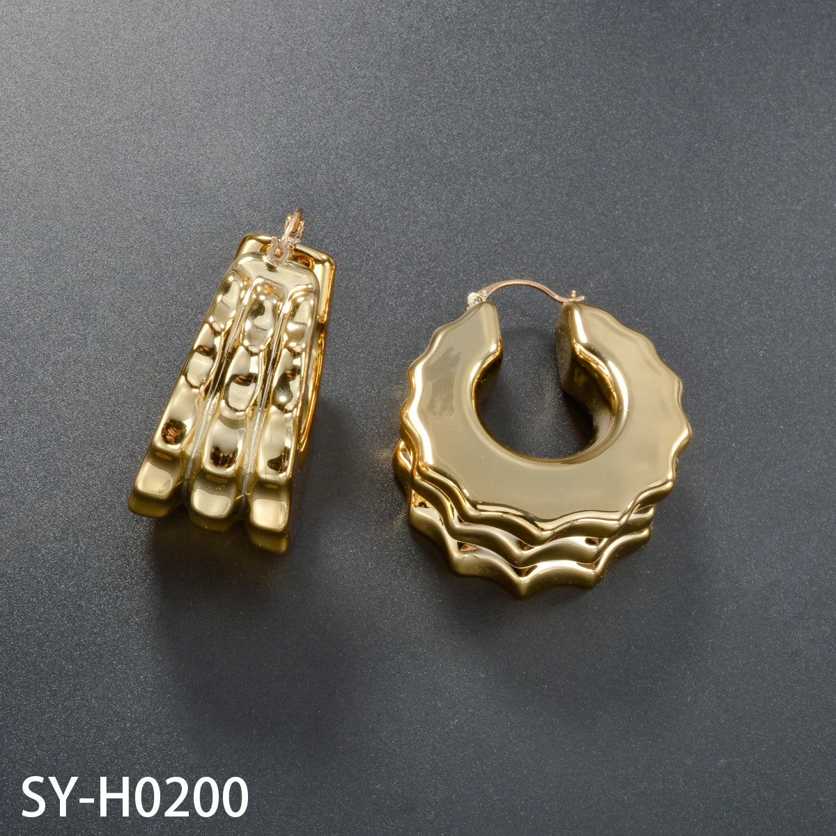 Hoop Gold Plated Italian Ornaments Luxury African Earrings