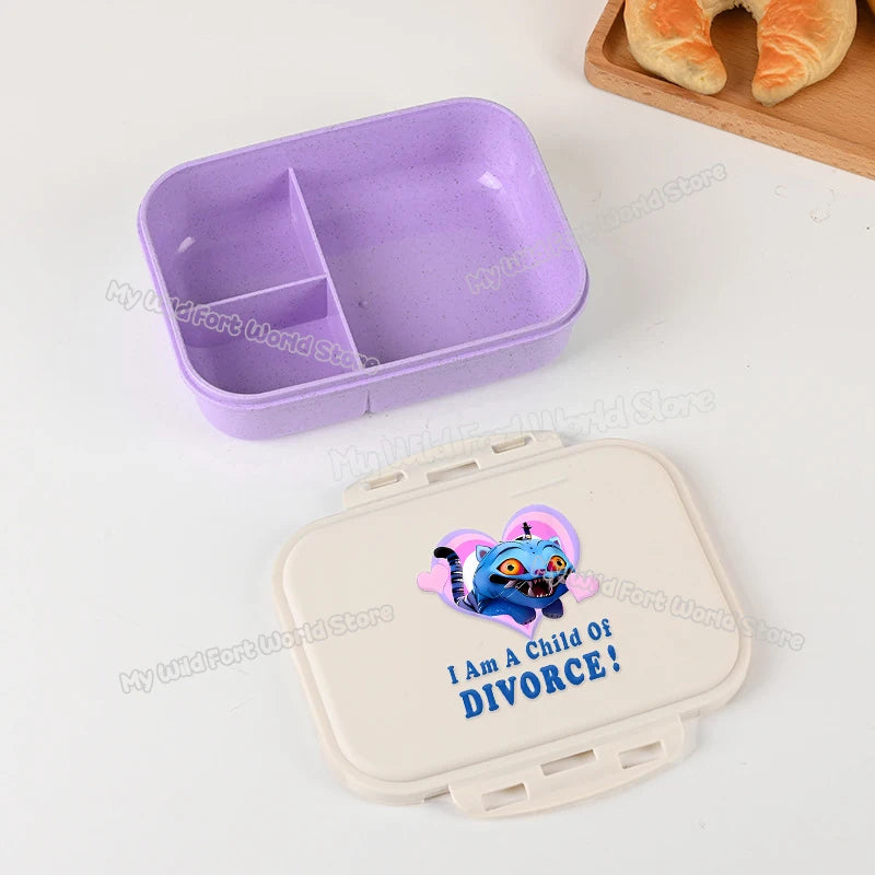 KPOP Demon Hunters Lunch Box Cute Mira Zoey Jinu Portable Plastic Bento Box