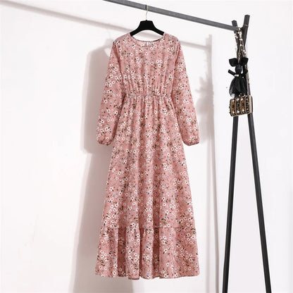 Maxi Casual Full Sleeve Floral Printed Dress