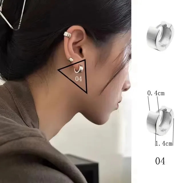 925 Sterling Silver Frosting Hoop Earrings