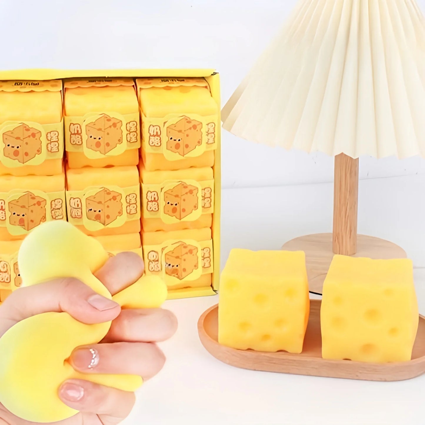 Squishy Square Cheese Squeeze Toys
