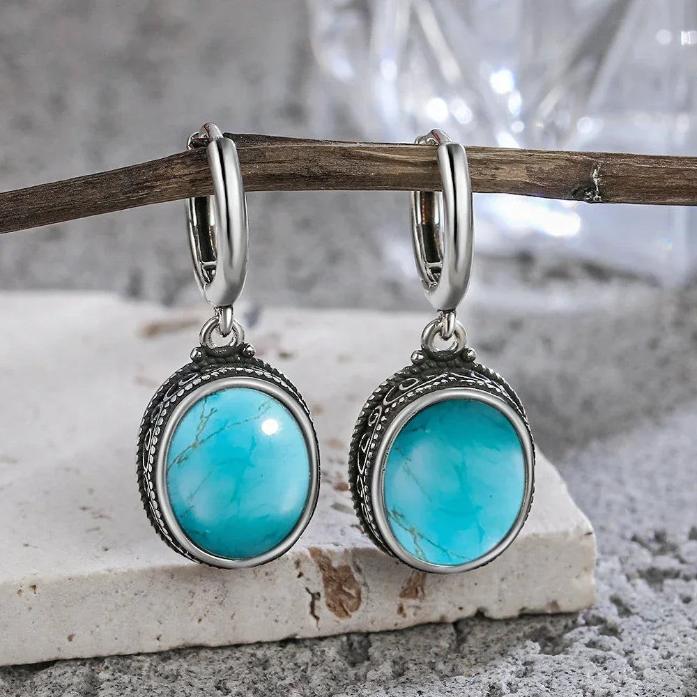 925 Sterling Silver Natural Labradorite Earrings