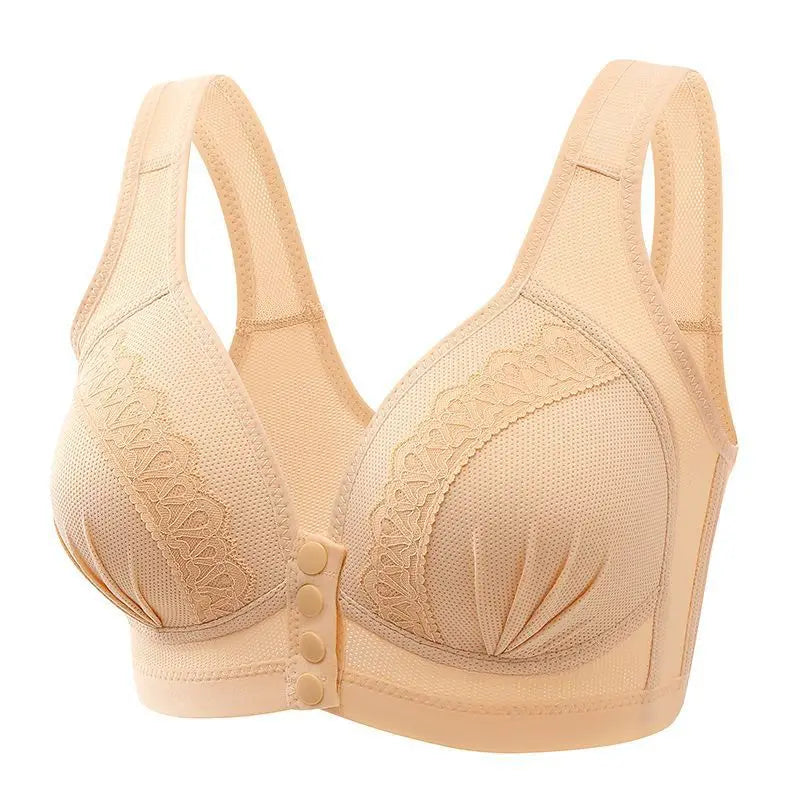 Mom Bra Large Size Front Buttons Bra