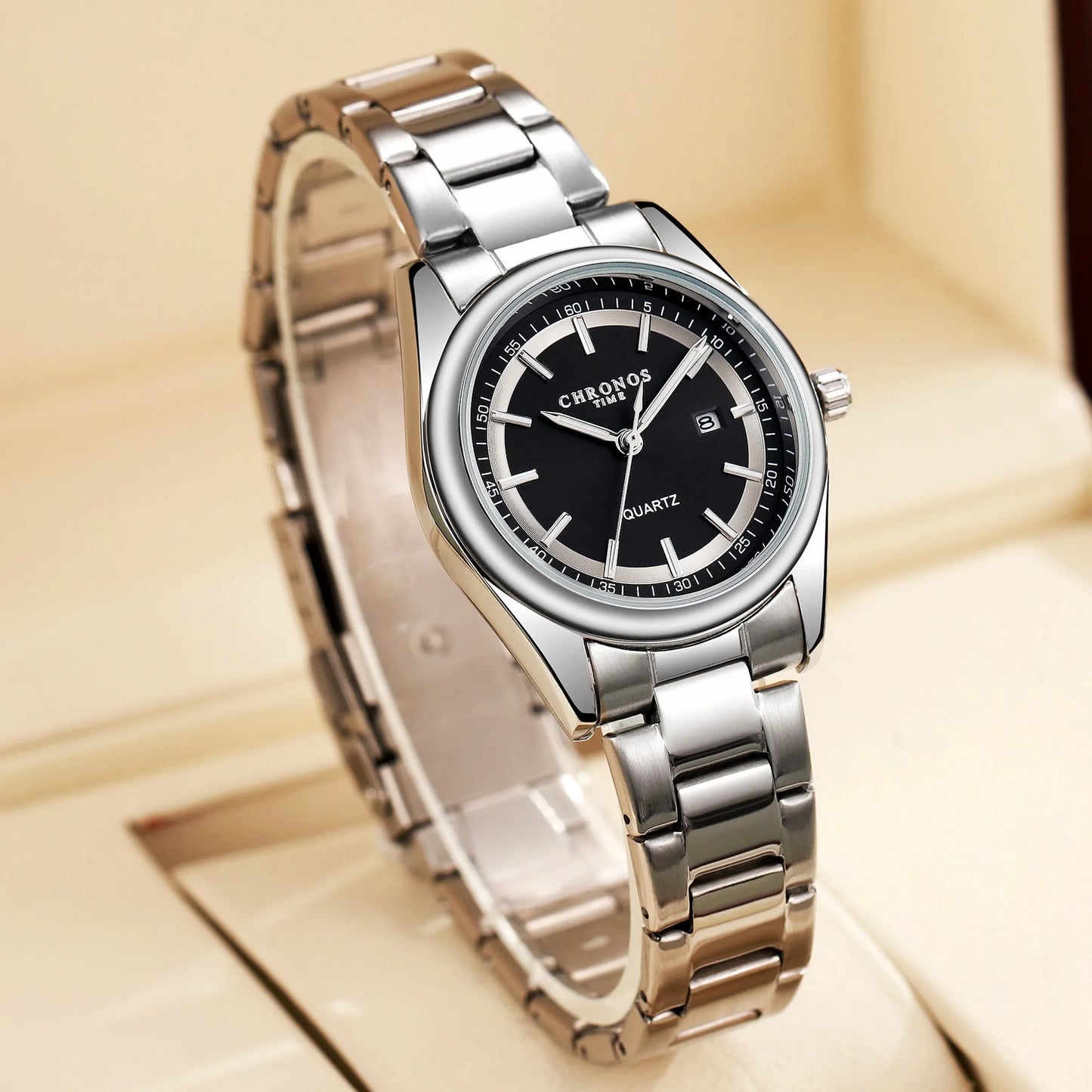 Luxury Stainless Steel Band Luminous Calendar Casual Watch