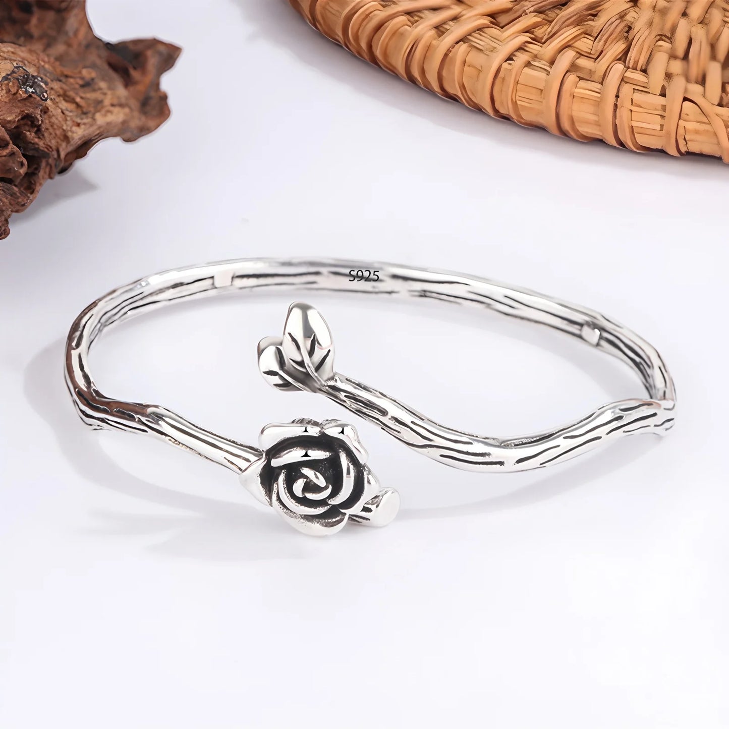 925 Sterling Silver Bangle Bracelet Set