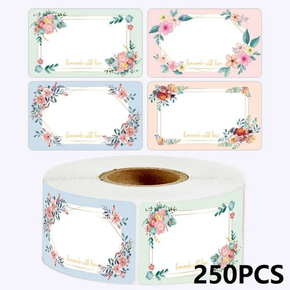 50/100/250PCS Flowers Name Lables Sunflowers Packaging Sticker