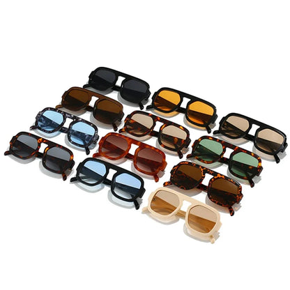 Retro Square Gradient UV400 Punk Sun Glasses