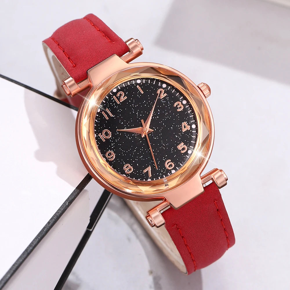 DANA Dial Quartz Strap Cherry
