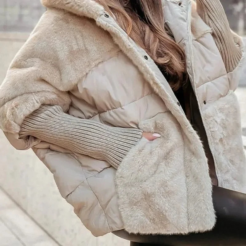 Loose Cotton Long Sleeve Hooded Jacket Coat