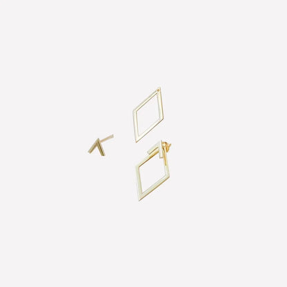 DANA Square Detachable Triangles Stud Earrings