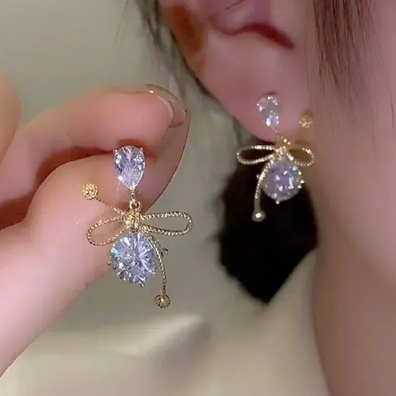 Exaggerated Leaf Flower Hoop Earrings