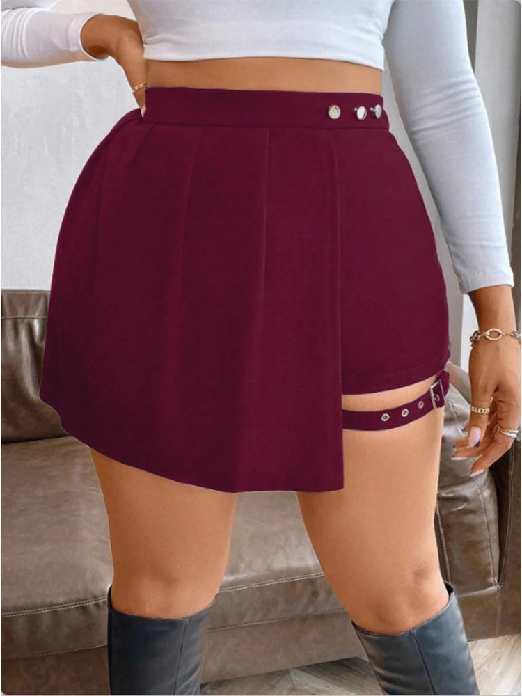 Plus Size Flared Casual Mini Sexy Slim Fluffy Short Skirts