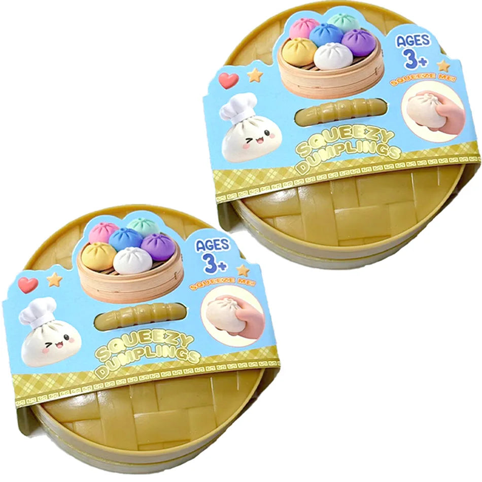 Colorful 6 Styles Glitter Dumpling Glitter Dumpling Squishy Squeeze Toy