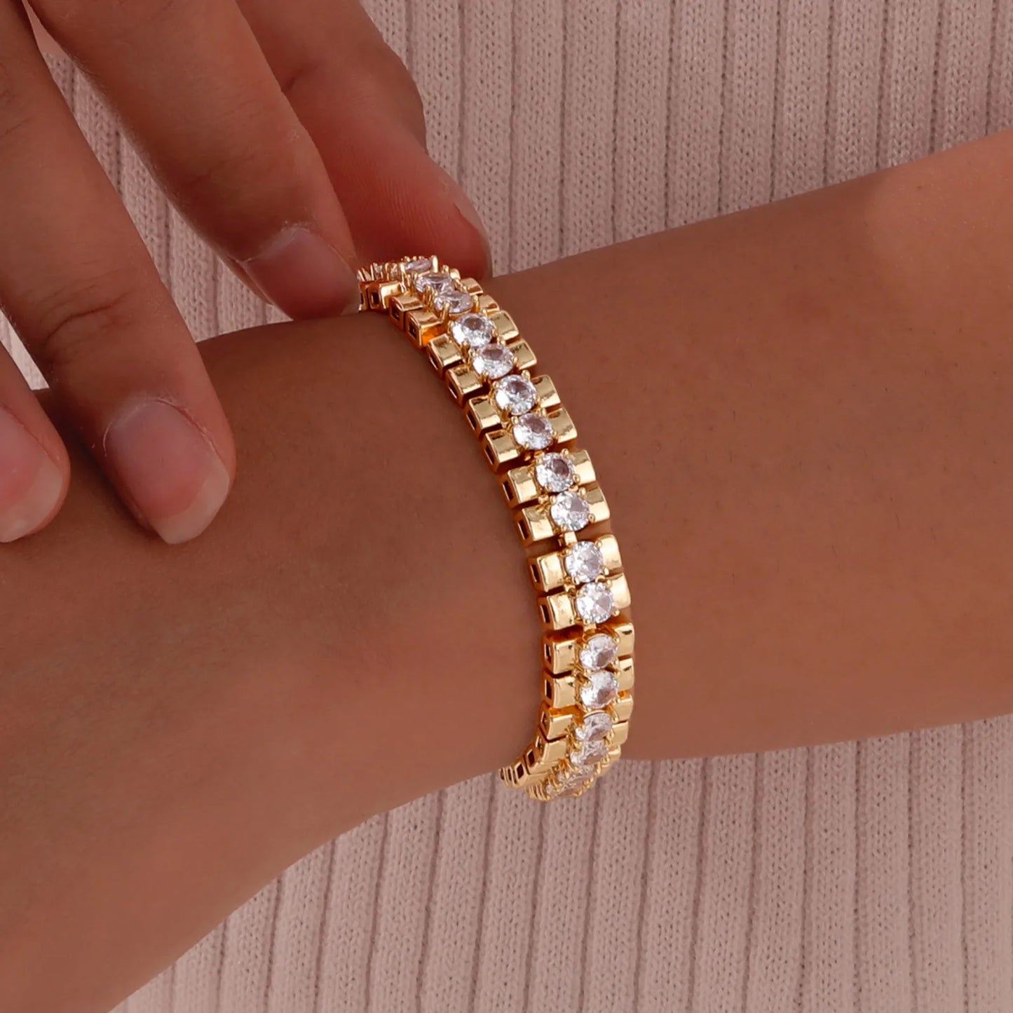 DANA 14K Gold Plated Zirconia Bracelet