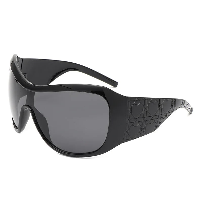 Oversized Y2K square shield sexy Sunglasses