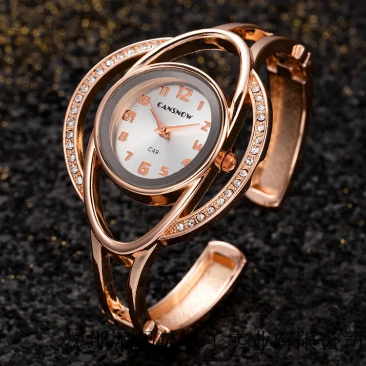Luxury Steel Quartz Wristwatch Watch