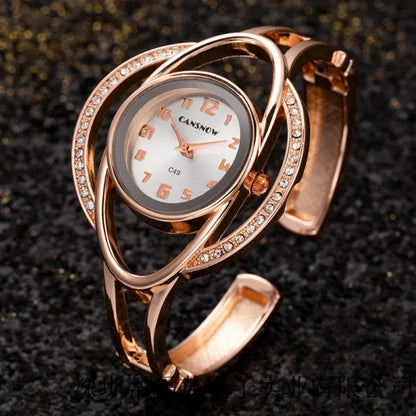 Luxury Steel Quartz Wristwatch Watch
