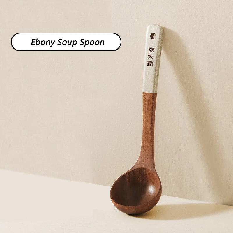 Ebony Wood Spatula Non Stick Pan