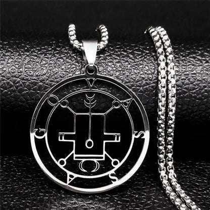 Sigeal Sigil De Lucifer Stainless Steel Satan Necklace