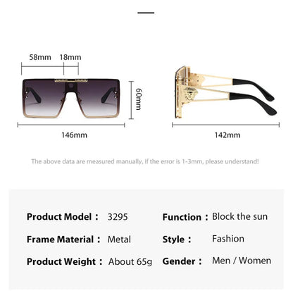 Oversized cool street style Sunglasses