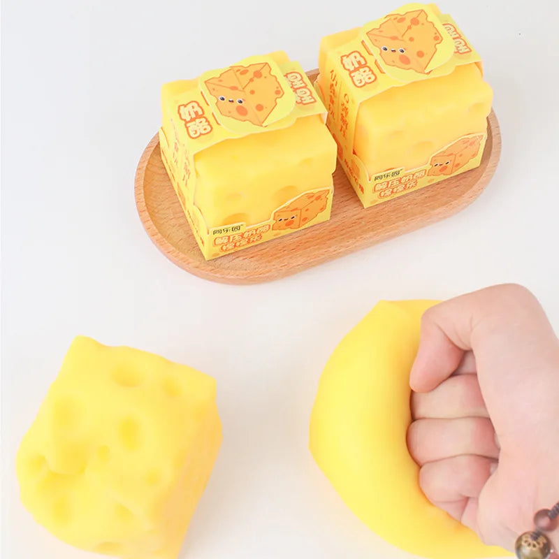 Squishy Square Cheese Squeeze Toys