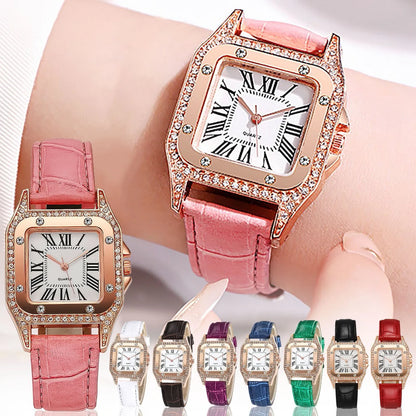 Elegant Leather Strap Watch Casual Quartz Wristwatch