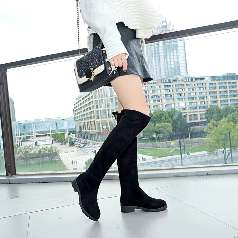 Suede Sexy High Heels Long Boots