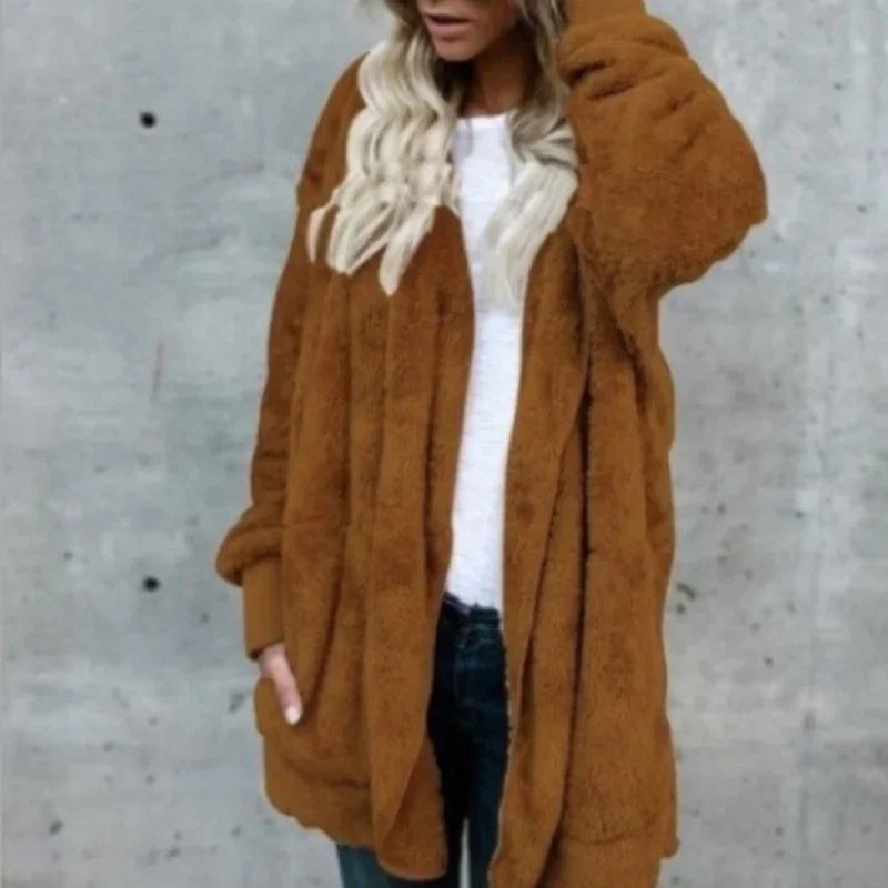 Double-faced Fur Fleece Faux Fur Thick Coat
